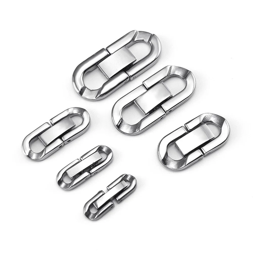 Stainless Steel High End Jewelry Clasp Hook Connector, Lock Shape Paved Zircon Buckle For Bracelet Necklace DIY Jewelry Making A