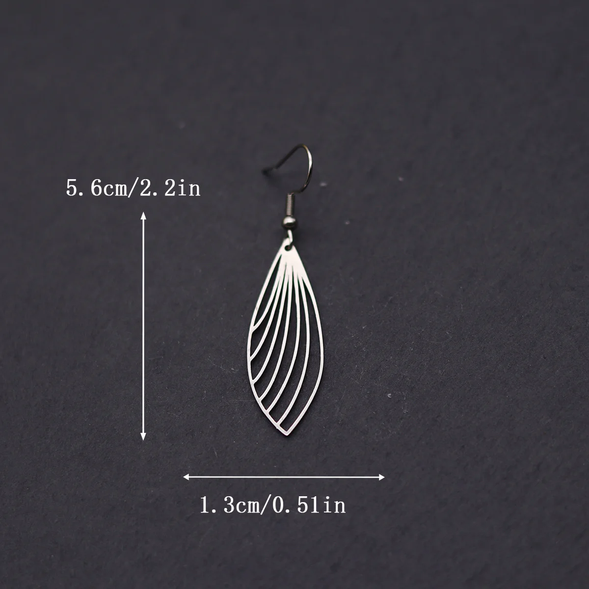 Kinitial Trendy Geometric Leaf Dangle Earrings Stainless Steel Earrings Minimalist Women Jewelry Birthday Gift For Friend