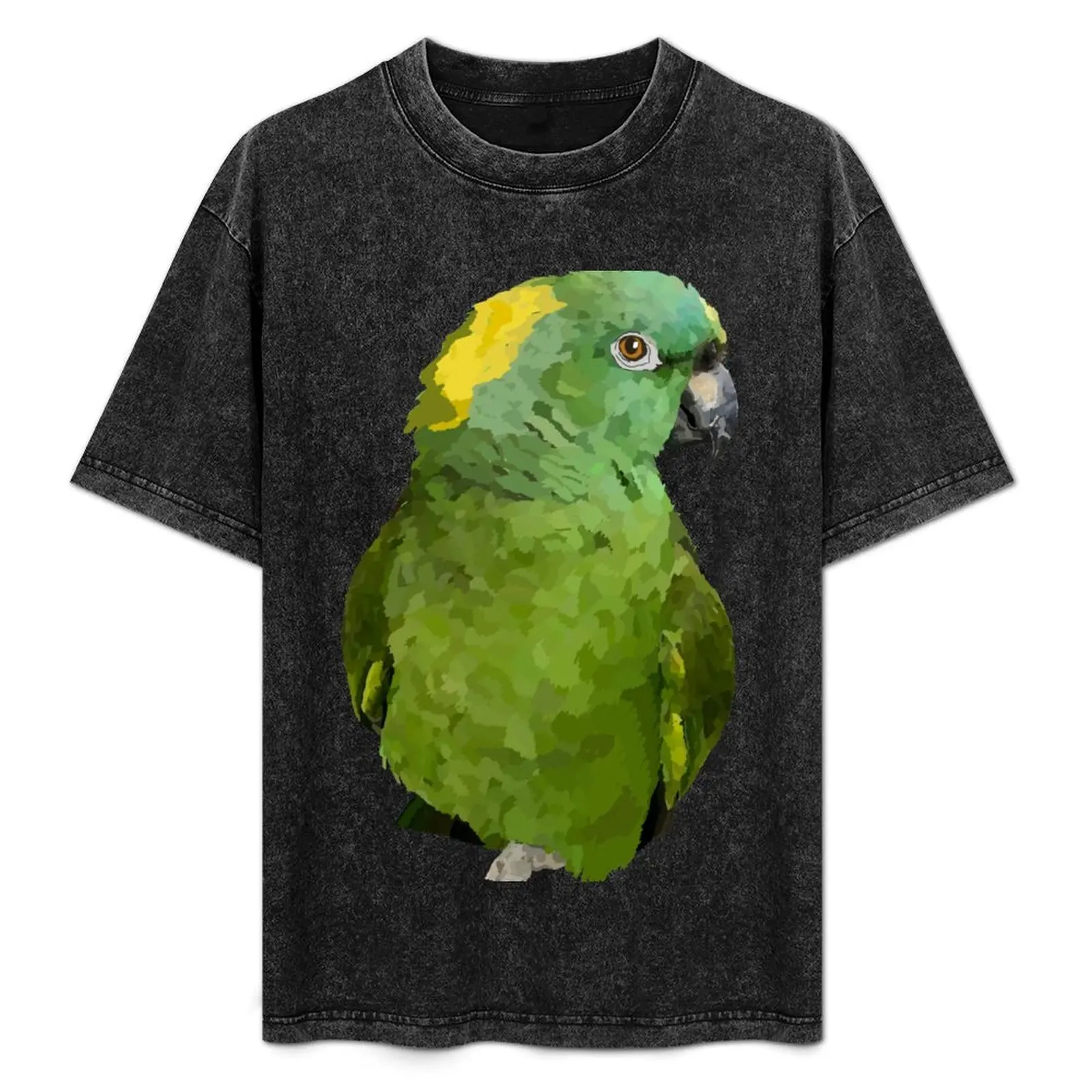Camiseta Amarilla con Estampado de Amazonas, Camiseta Casual Básica de Manga Corta