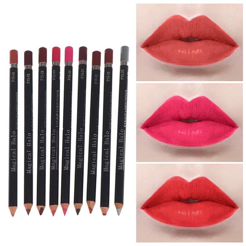 Professional Perfect Outline Filling Plumping Lip Long-Lasting Smooth Lipstick Pencil Matte Lip Liner Makeup Lipliner Waterproof