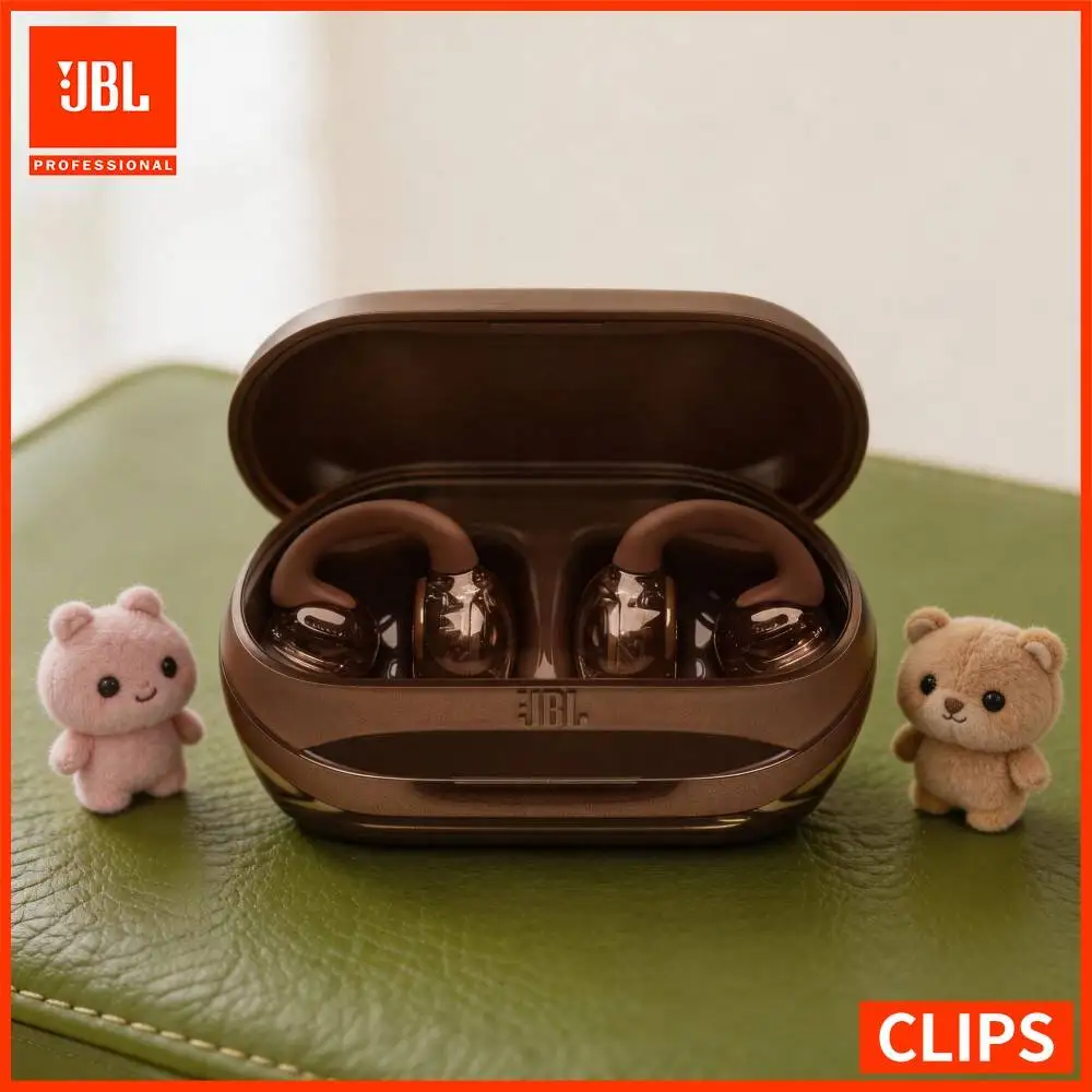 JBL Soundgear Clips Wireless TWS Earphones Bluetooth5.4 11mm Dynamic Driver Multi‑Point Connection Office Music Call Headphones