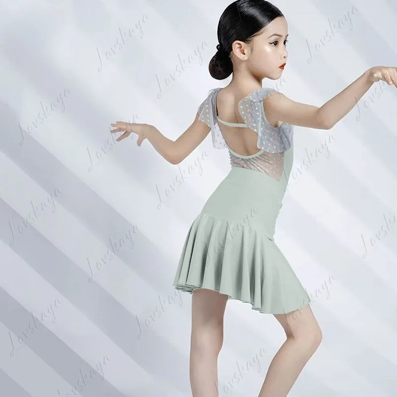 

Новый детский костюм для латинских танцев, летняя ракетка, премиум-выступление