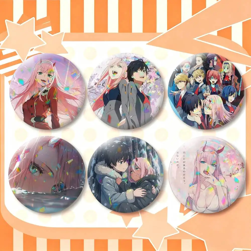 Zero Two 02  25mm 32mm 44mm 58mm 75mm Brooches Badges Pins for Accessories Gift