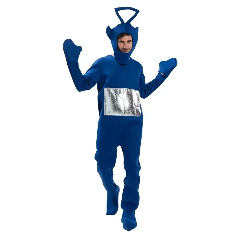 w;3'c6,b' ★ Disfraz de Halloween para Adultos, Mono con Gorro, Divertido Tinky Winky Dipsy -Laa Po Carniva Global Villag7;m/8f;