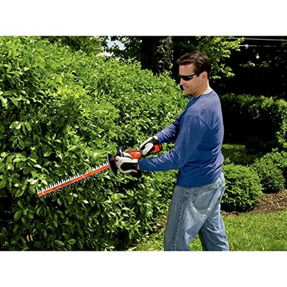 40V MAX Hedge Trimmer Cordless 24-Inch Blade Kit Powerful Lithium Ion Battery Included Dual-Action Blades Fast Cutting Extended