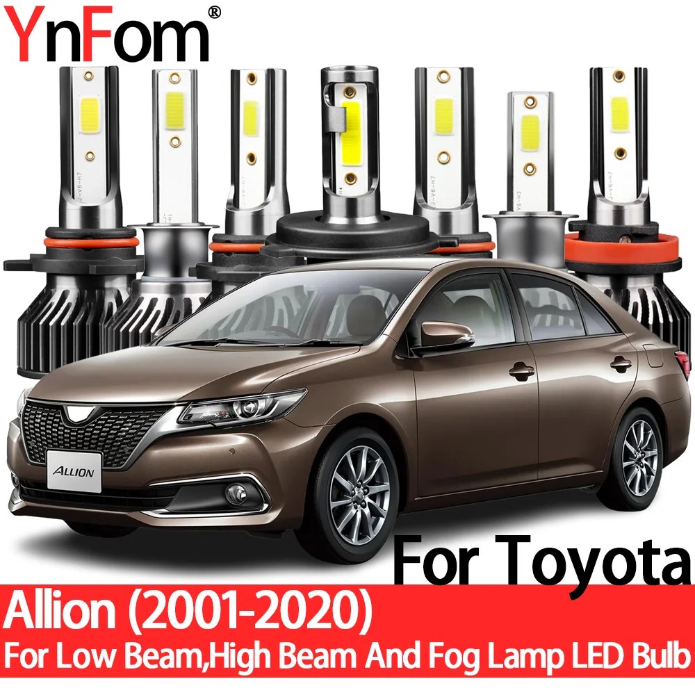 

YnFom для Toyota налобный фонарь 2001-2020, LED набор специальных ламп для ближнего и дальнего света, дальнего света, противотуманных фар, автомобильные аксессуары