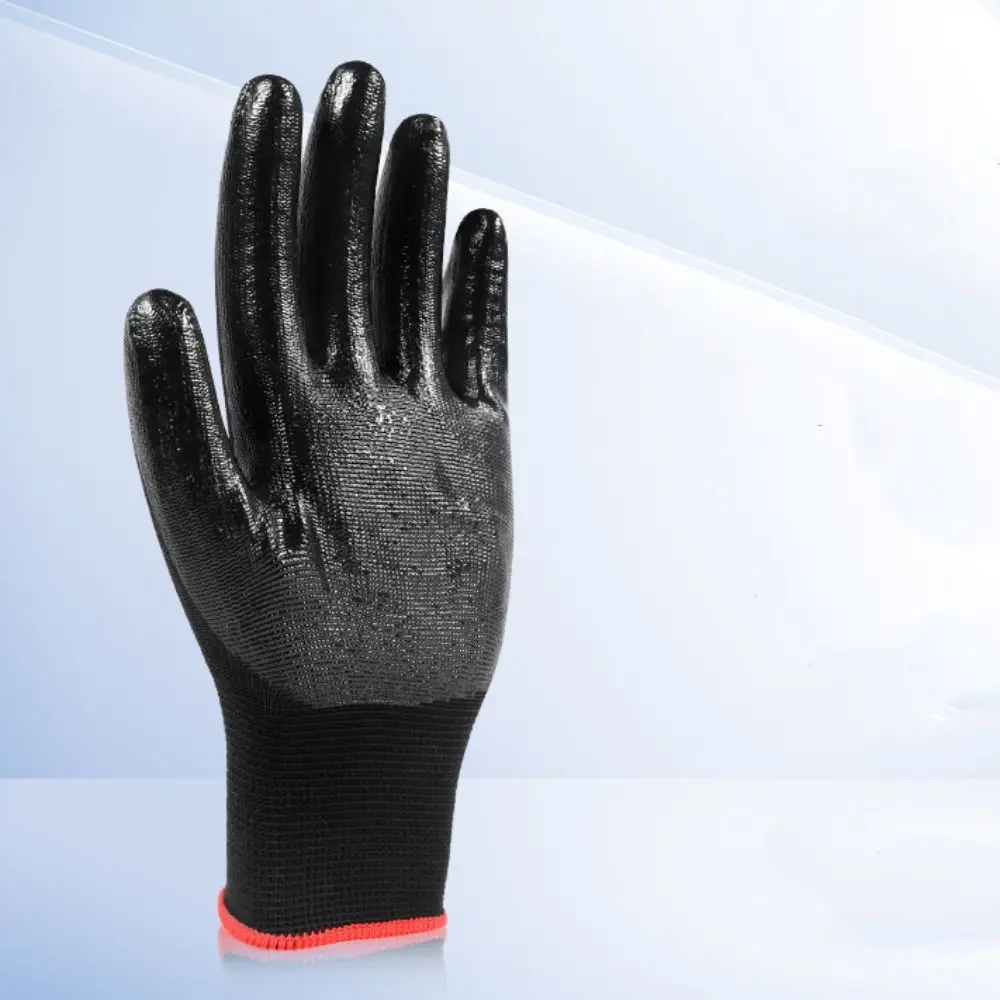 

12pairs Breathable Safety Work Gloves Excellent Grip Flexible Non-Slip Gloves Corrosion-Resistant Durable Seamless Knit Gloves
