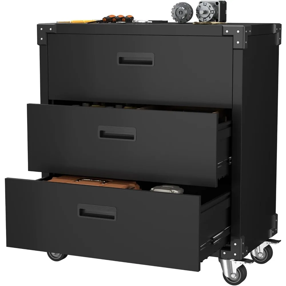 

Drawer Metal Storage Cabinet With Wheels Clothes Closet for Garages Home Office Business Storage Chests of Drawers Furnitures