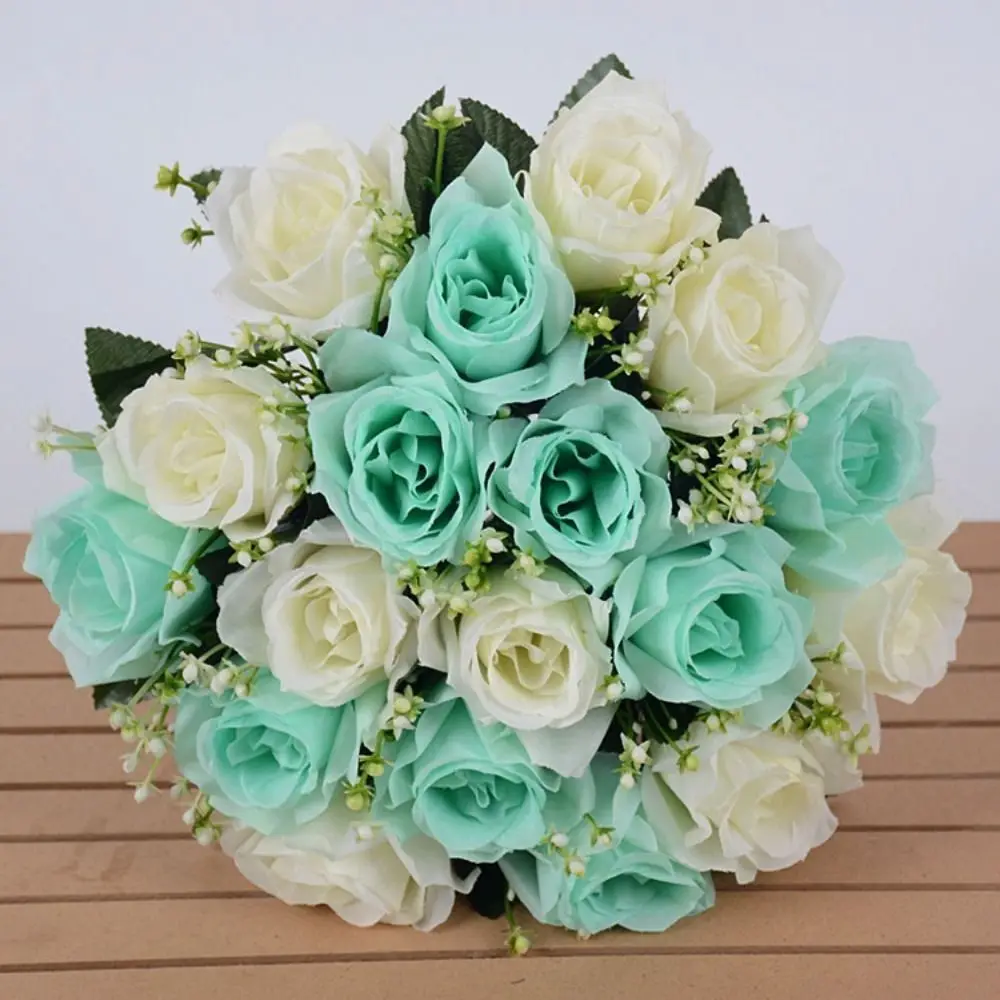 18 Köpfe Echte Glückliche Blume Mini Fotografie Foto Geschenk Valentinstag Blumen 10 Farben Natürliche Simulierte Rose Heimdekoration – Detail 11