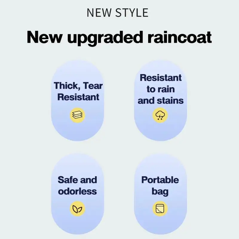New Adult EVA Cape Raincoat Poncho Rainsuit One-piece Pullover Cycling Hiking Travel Raincoat