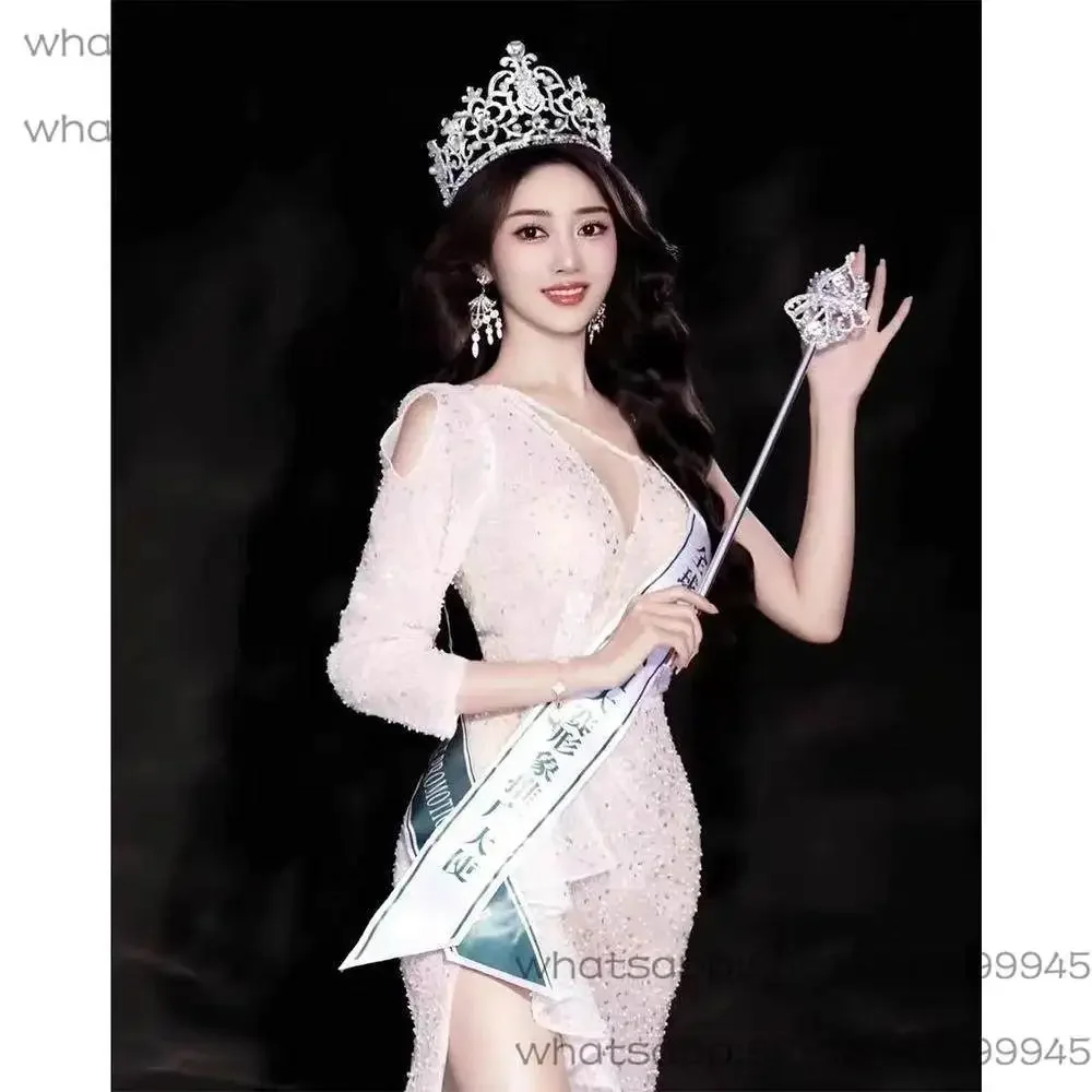 

Miss World Pageant Big Crown Cane Model Stage Show Props Queen Scepter Ornament