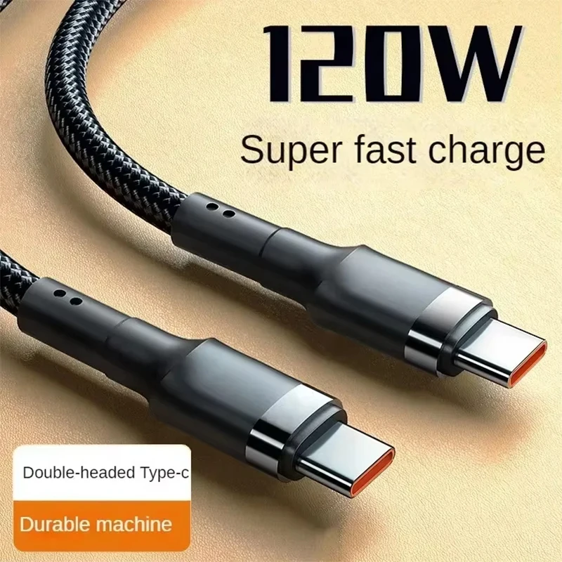 PD 120W Super-Ladegerät für Samsung S24 S23 USB-C-auf-USB-C-Kabel für iPhone 15 Plus Pro Max Xiaomi 11 4.0 Schnell-Ladegerät