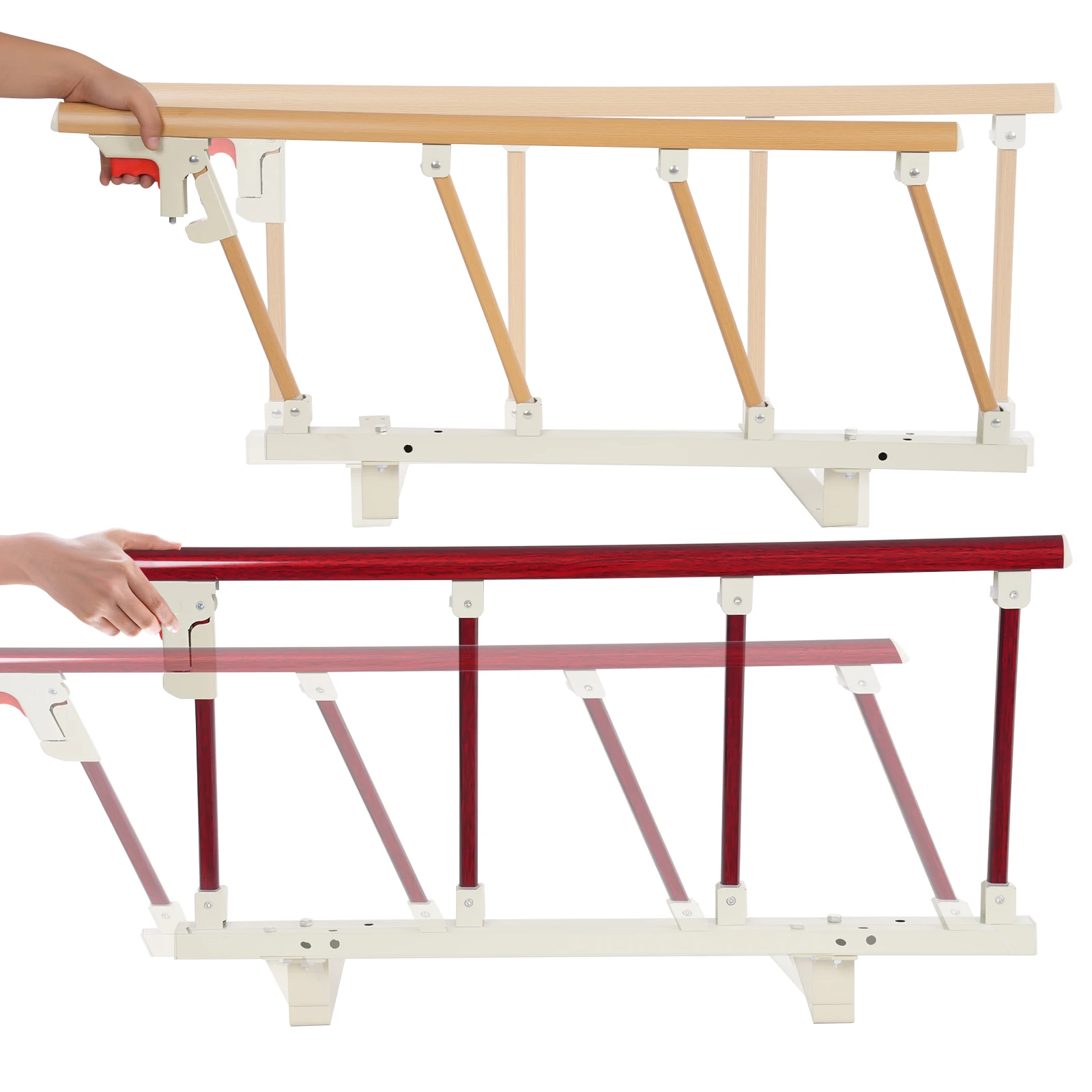 حاجز أمان بجانب السرير قابل للطي لكبار السن - دعم قابل للتعديل لكبار السن، يعزز الأمان والراحة بجانب السرير