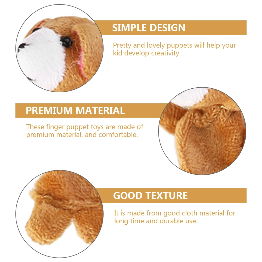 

12Pcs Fun Finger Puppets Cute Animal Dolls Comfortable Story School Supply Wear-resistant Toys