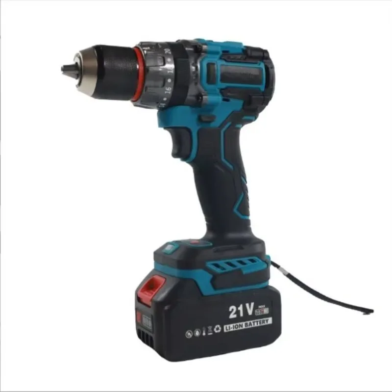 

【Hot】Factory Direct 21V Electric Drill Set Torque: 110Nm Speed: 0-2200rpm Impact: Yes Chuck Size: 13mm
