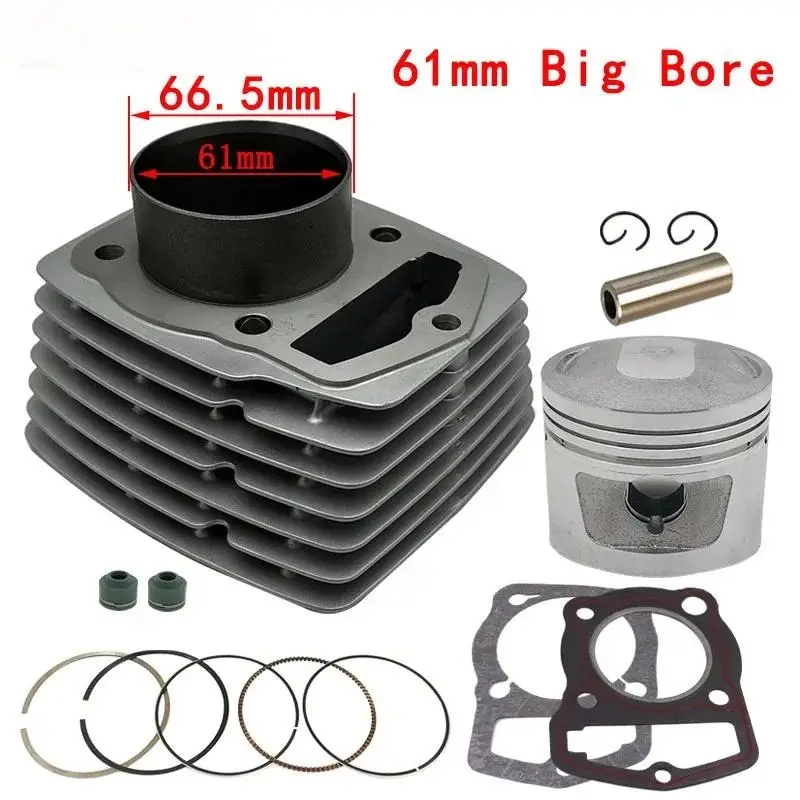125cc/150cc STD/Big Bore Motorcycle Cylinder Piston Rebuild Kit 56.5mm/61mm for Honda CT125 CB125 CB125S CL125S SL125 XL125