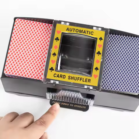 Automatic Poker Card Shuffler Board Games Battery Operated Playing Cards for Shuffle 2 Deck Automatic Hand Crank Home Card Games
