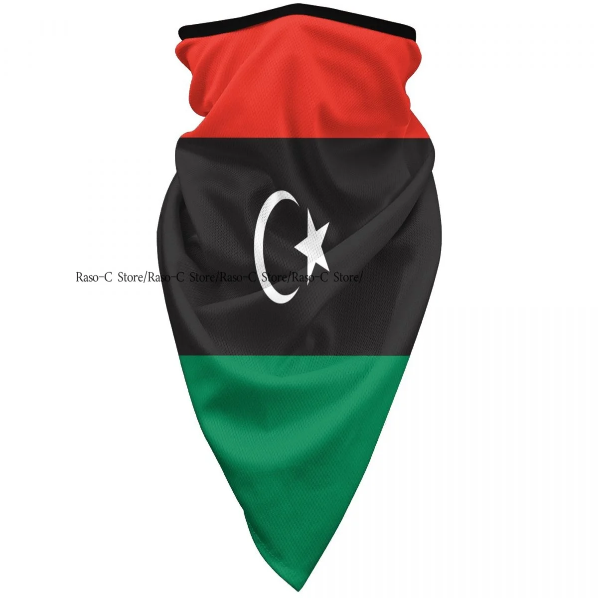 Face Mask Balaclava Breathable Ice Silk Sun UV Protection Libya Flag Outdoor Sport Windproof Scarf