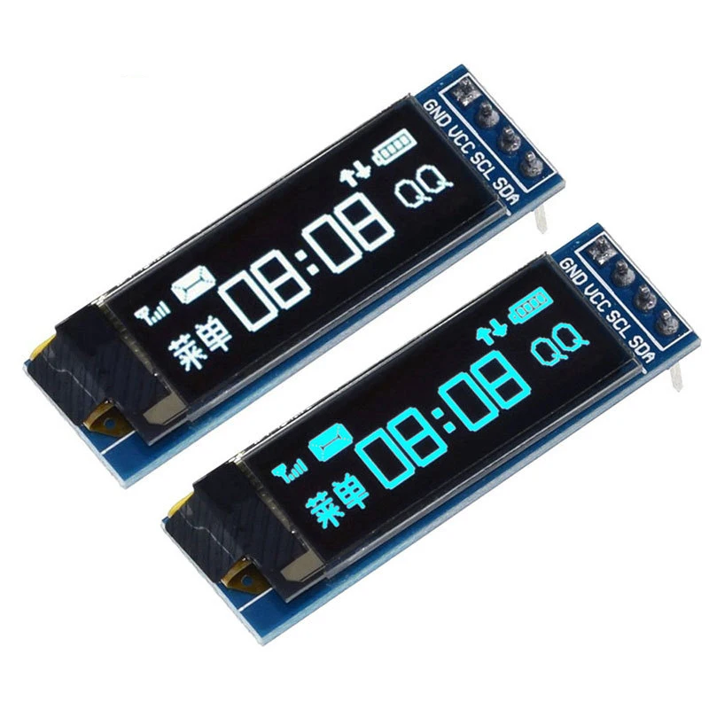 

1~100Pcs 0.91 inch OLED Display 12832 LCD IIC Display Device Compatible With 3.3V-5V Blue And White