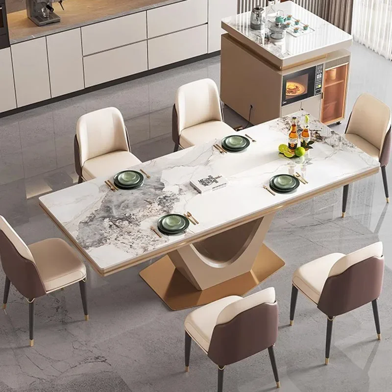 طاولة طعام كلاسيكية حديثة فاخرة قطعة مركزية رف تخزين طاولة طعام المطبخ شحن مجاني أثاث كوميدور للمكياج