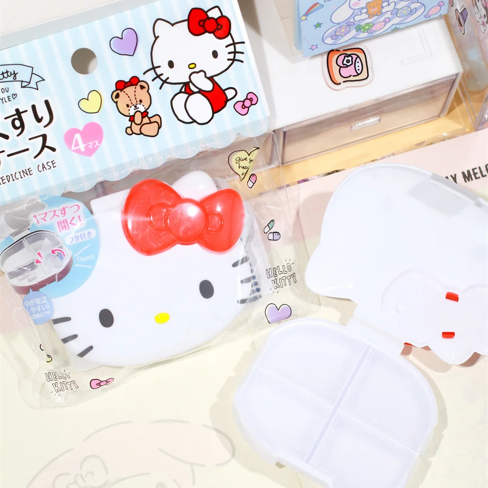 Hello Kitty Travel Pill Organizer Melody Moisture-Proof and Dust-Proof Pill Case Daily Pill Box Portable Medicine Vitamin Holder