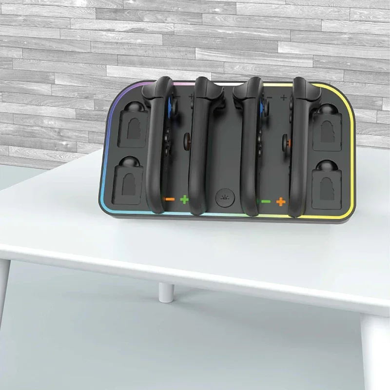 For NS2 JoyCon Charging Dock Hub USB Controller Charger Stand Station Holder RGB Light Charges Up To 4 Controllers For Switch 2 - view 3