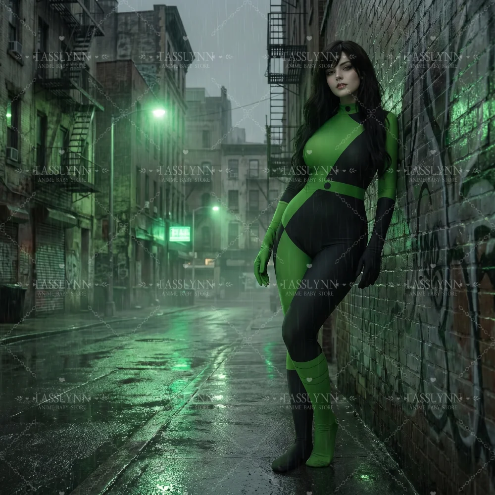 Shego Kim Cosplay Costume for Halloween Party & Comic Con Shego Bodysuit for Adult Halloween Party Shego Bodysuit view 5