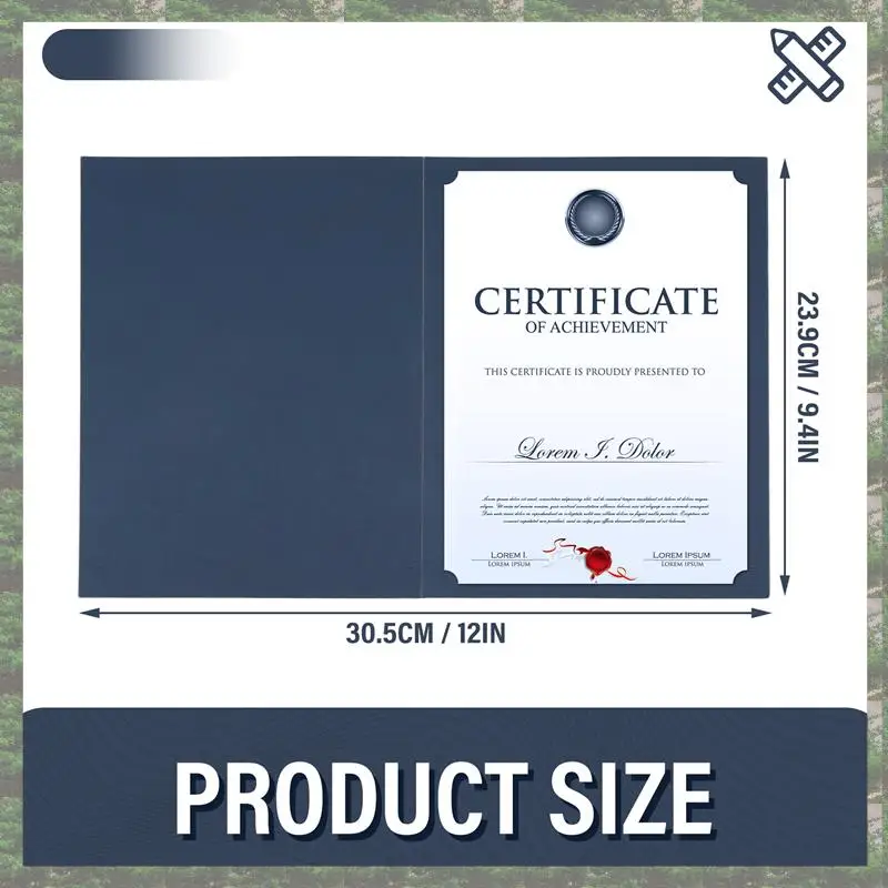 أفضل ما في 2025-25 قطعة من حاملي الشهادات، أغطية شهادات حاملي الدبلوم مع ورق حدود من رقائق الذهب لحجم الرسالة 8.5X11 I #6