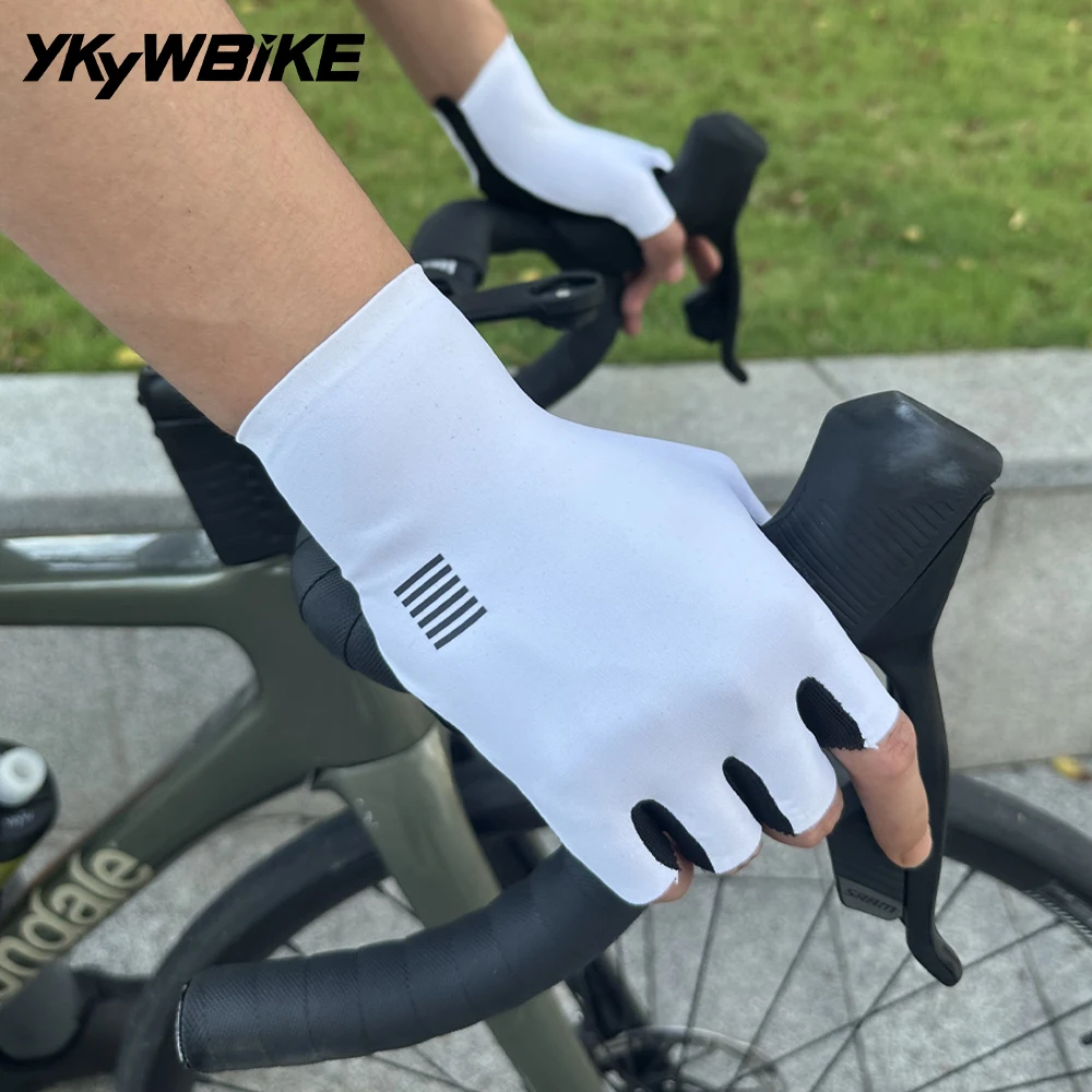 Guantes de Ciclismo YKYWBIKE para Hombre y Mujer, Medios Dedos, para Deportes al Aire Libre, Verano, Ciclismo de Carretera, con Acolchado XRD