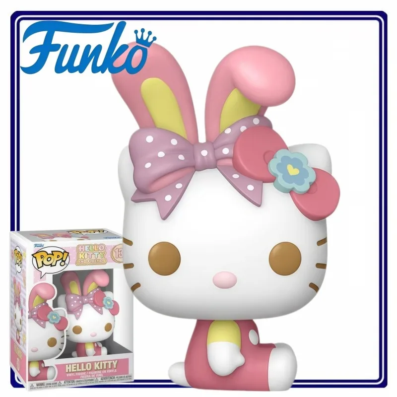 

Funko Pop Sanrio Hello Kitty Rabbit Ear Design Collectible Figure Cartoon Character Ornament Home Decoration Exclusive Souvenir