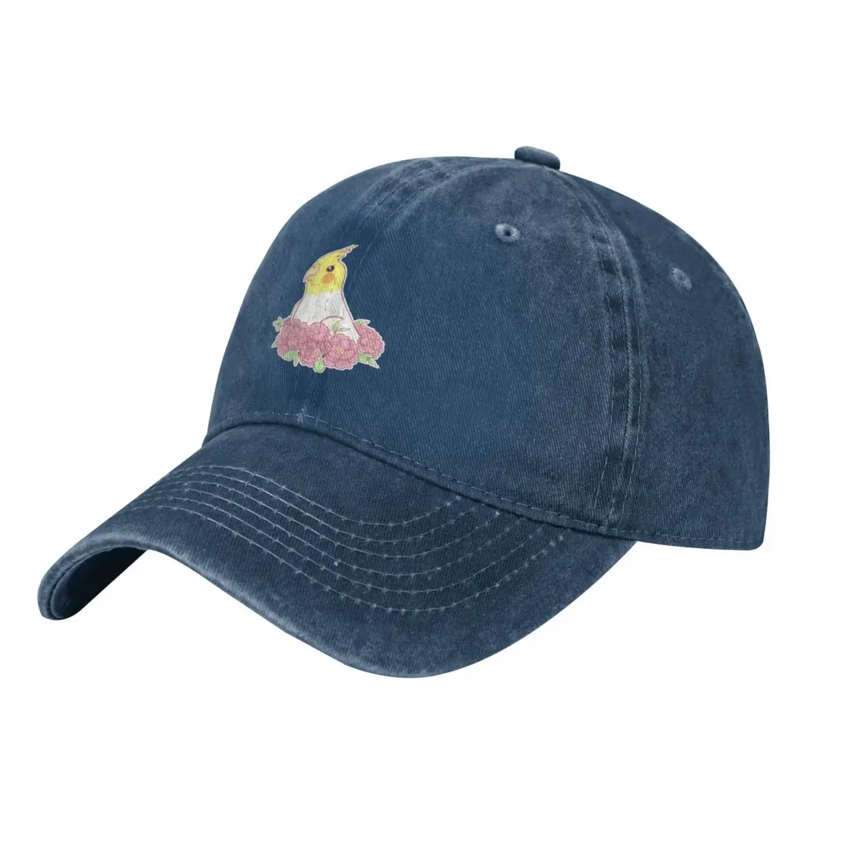 Chubby Cockatiel flowersCap Baseball Cap Luxury Cap Beach hiking hat Custom Cap Girl'S Hats Men's