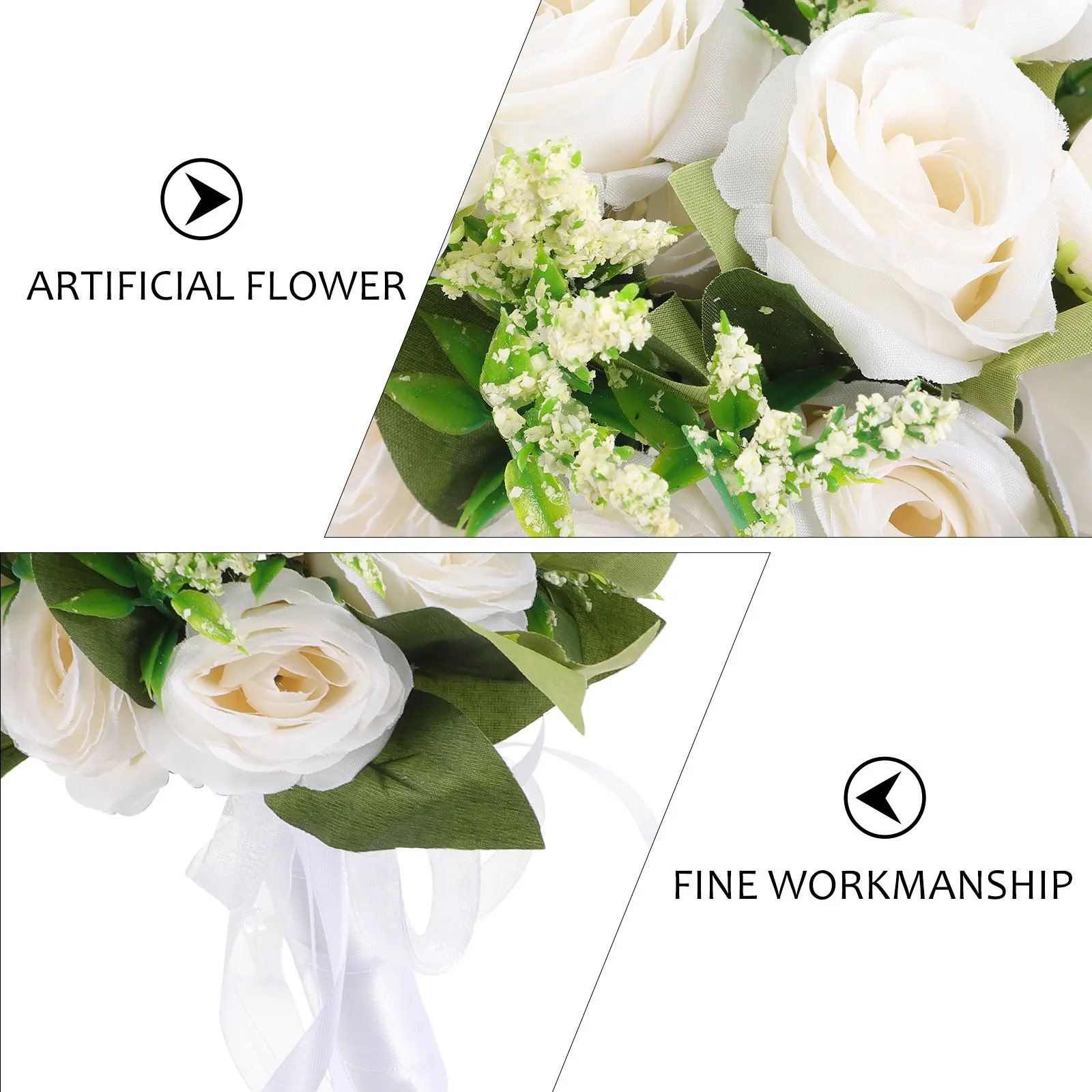 

Artificial Flower Bride Wedding Bouquet Bridal Flowers Photography Prop Decor Classic Color Long Lasting Vivid