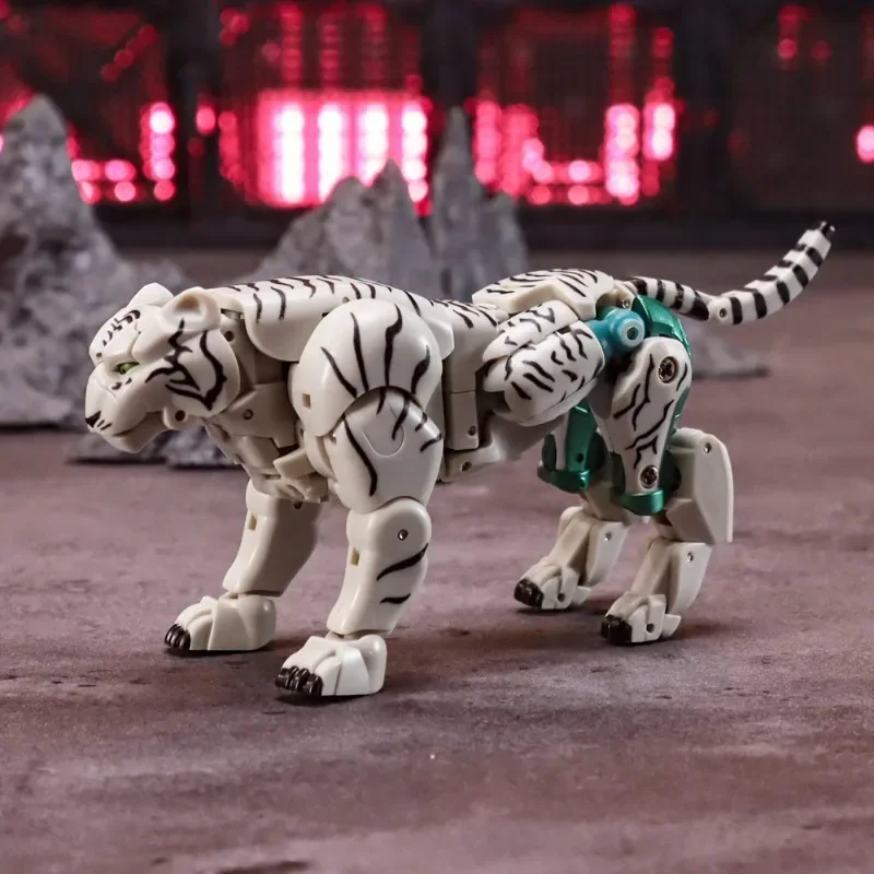 Transformed Toy BW RT-04 Strengthened Small Proportion White Tiger Action Character Robot Model Original Box Collection Gift