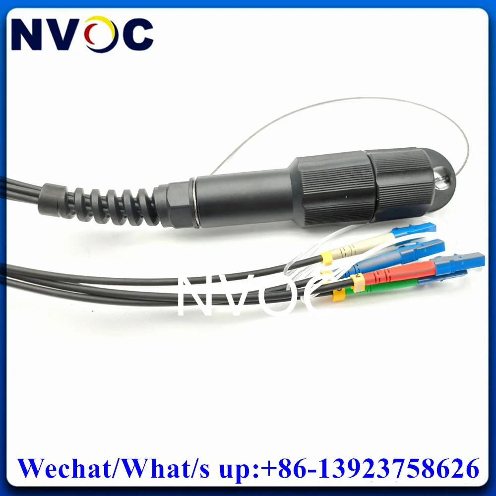 Imagem -03 - Cabo Blindado Exterior da Fibra Ótica Patch Conector do Protetor Cabo Preto Núcleo sm G657a1 40 Milímetros Lszh 45 Milímetros 4c Pdlc 100m Pcs