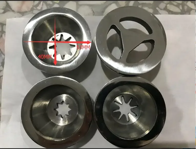 4PCS/Set 304 Stainless Steel Churros Mould Nozzles For Churros Filling Machine Commercial Kitchen Cooking Tools