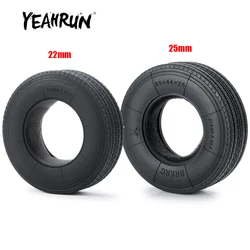 YEAHRUN 22/25mm przednie tylne gumowe opony Beadlock opony do kół z wkładką piankową do modelu ciągnika siodłowego Tamiya 1/14 RC