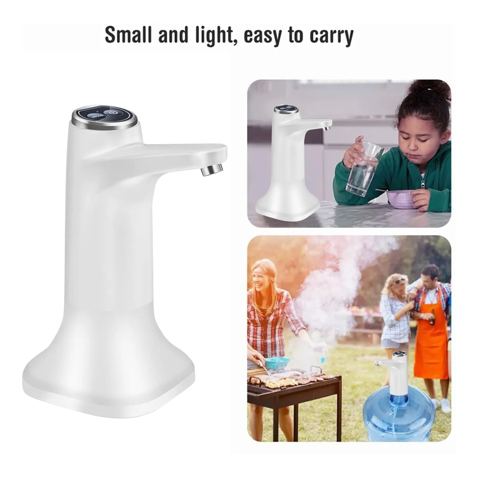 

1PC USB Charging Automatic Water Bottle Dispenser Electric Drinking Pump for Office School Home Leak Proof One Touch Operation