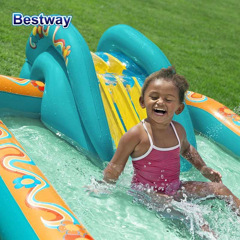 Bestway 53164 6'4" x 60" x 29" Spielcenter, aufblasbares Spielbecken, Spielcenter, aufblasbares Wasserspielcenter, Garten