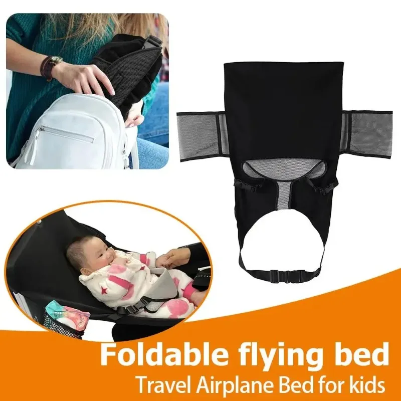 Children Portable Airplane Seats Infant Foldable Flying Bed Kids Travel Comfort Breathable Airplane Seat Extender Car Accessory