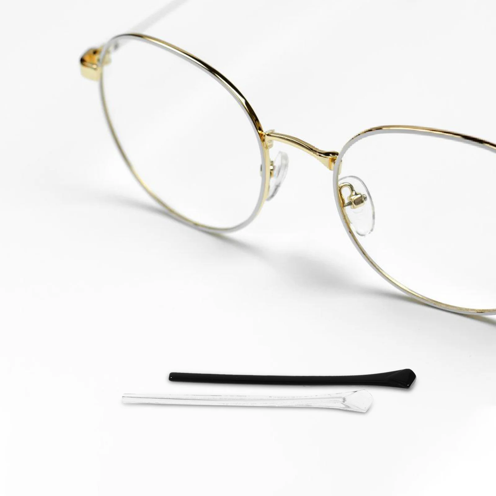 

10 Pairs Eyeglass Foot Covers Antislip Metal Glasses Temple Replacement Parts 2 Colors Thin Leg Spectacle Accessories Vintage
