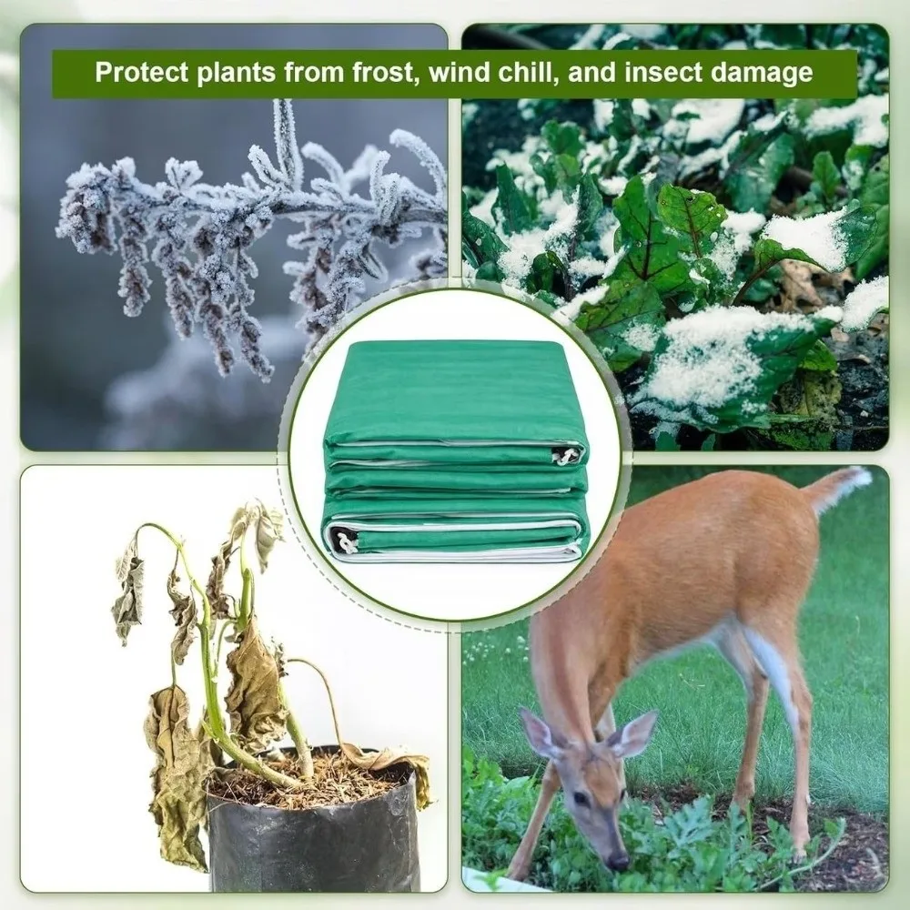 Transparent Window Plant Frost Protection Cover With Zipper With Drawstring Potted Plant Protection Bag View Window