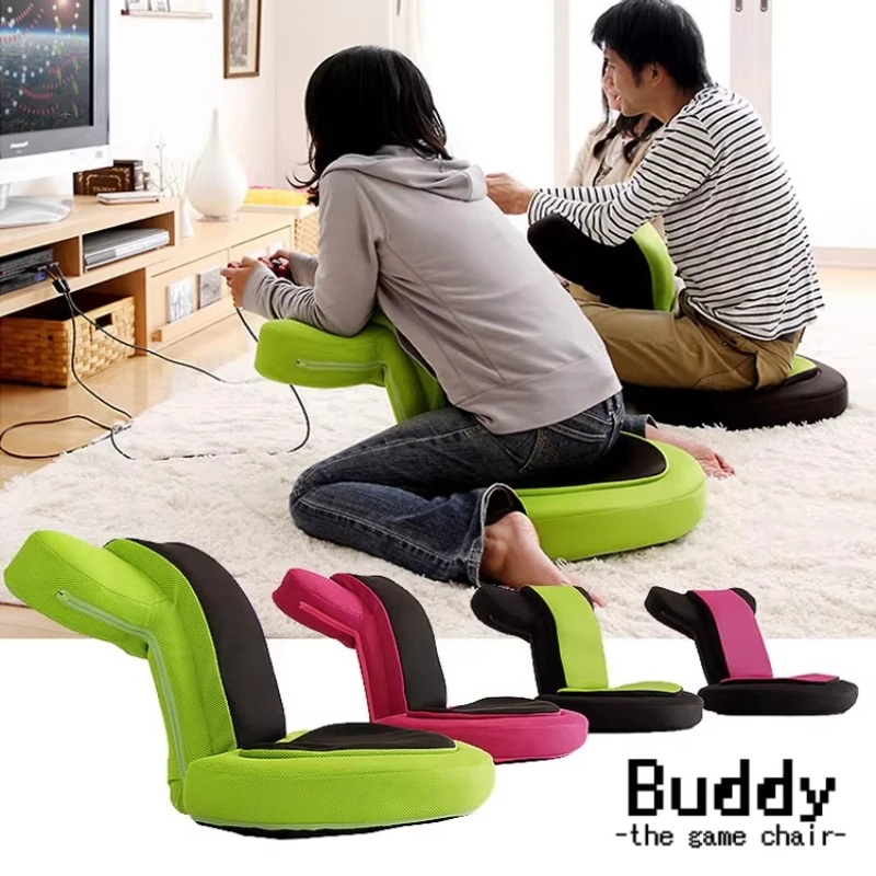 Japanese Floor Lounge Chair, Ergonomic Backrest Seat for Bed & Tatami, Comfortable Cushion for Reading &Gaming, Relaxation Stool