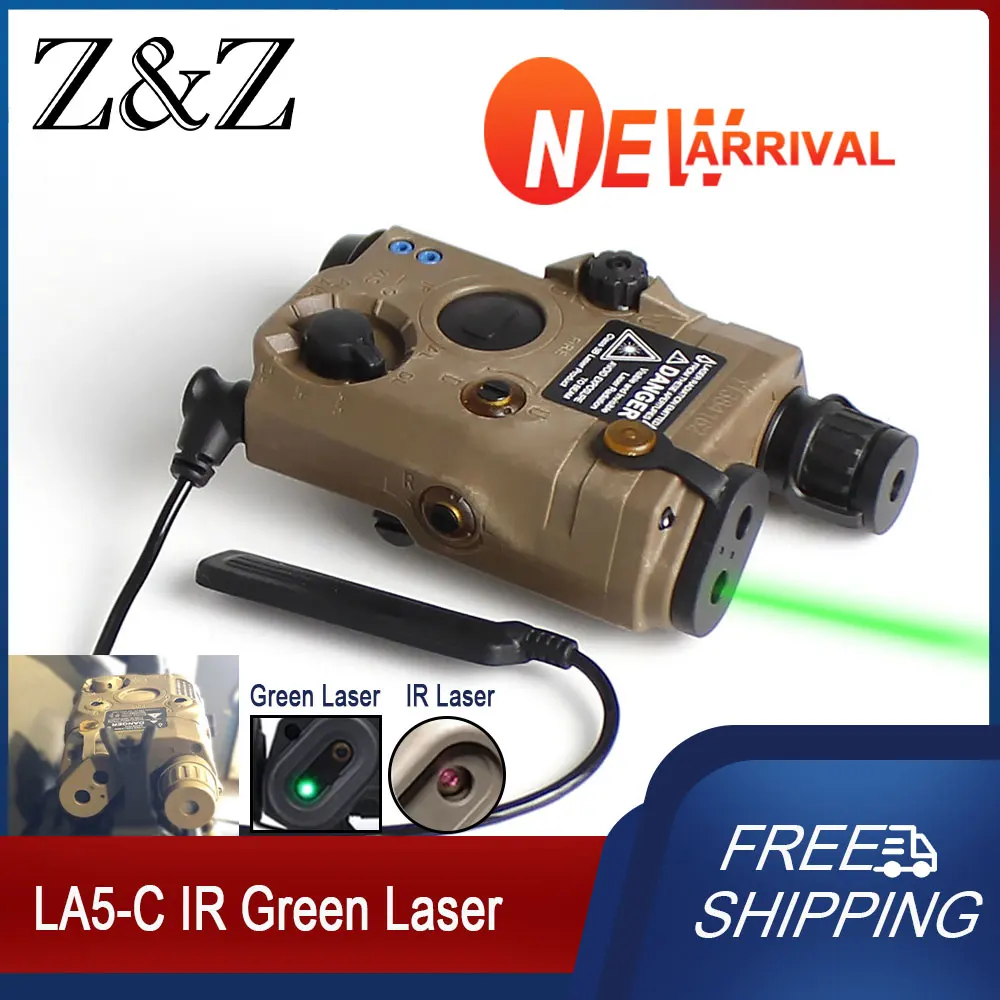 2024 New Upgraded LA5-C Adjustable Beam IR Light IR Laser Visible Green Lasers for Hunting Tactical Weapon