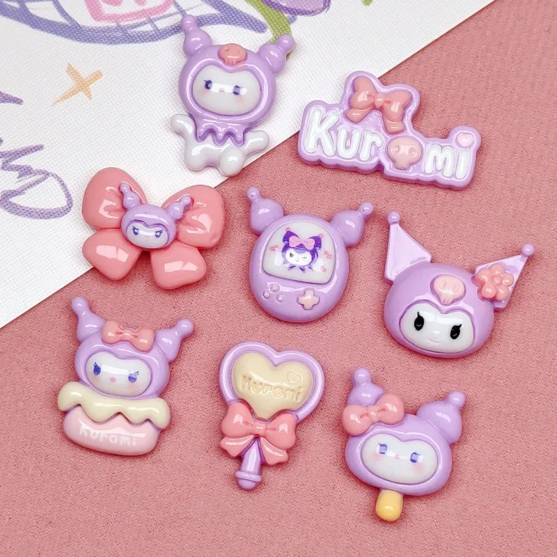 

Kawaii Hello Kitty Accessories Cute Cartoon Ice Transparent Desktop DIY Cream Glue Decoration Women Products Student Wholesale