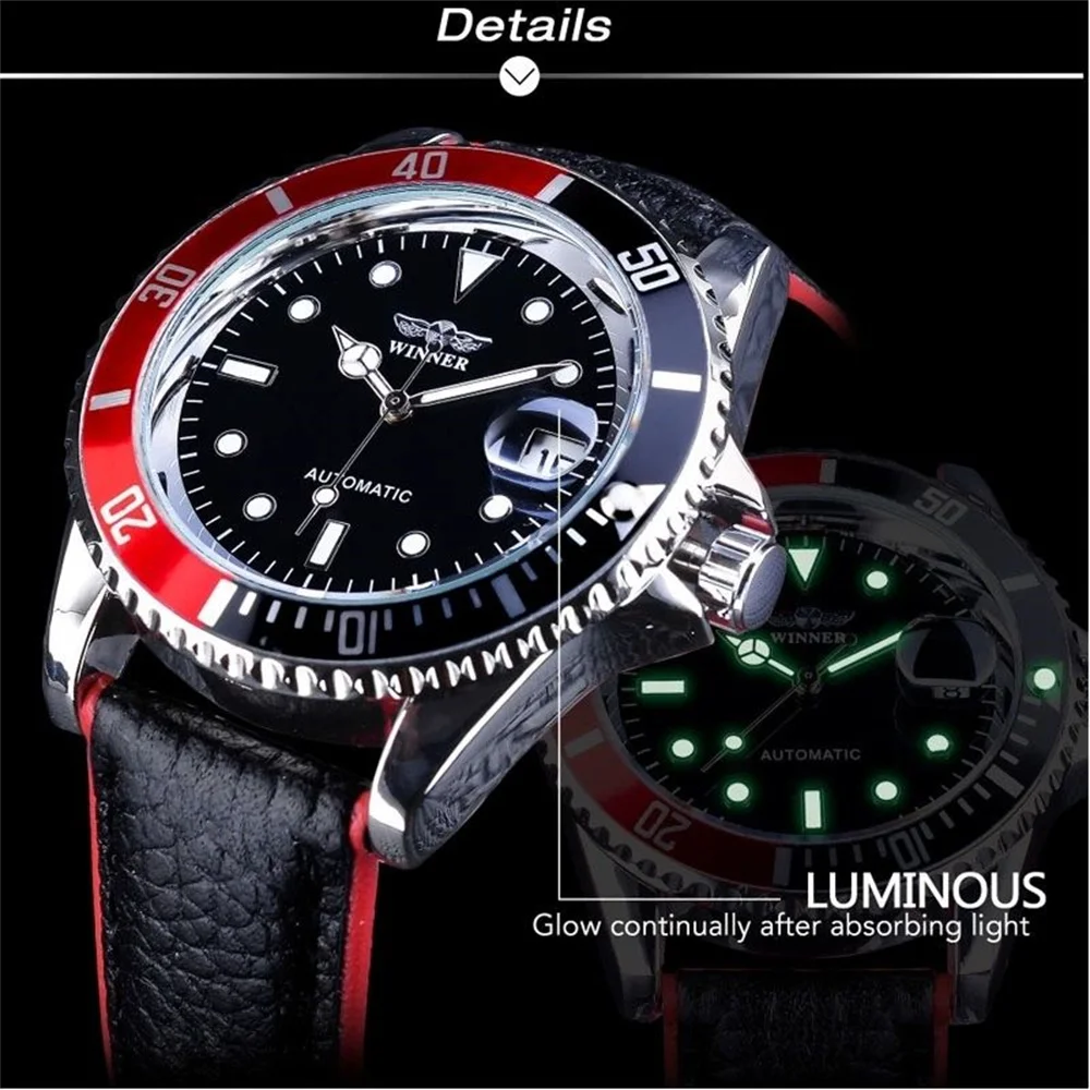 ساعة ميكانيكية رجالية من سلسلة غواص الأعمال الفاخرة الراقية، لف تلقائي، تصميم هيكل عظمي، علامة تجارية مشهورة، عصرية، كاجوال، متعددة الاستخدامات، ساعة رجالية أنيقة وسيم، أفضل هدية لصديقها #5