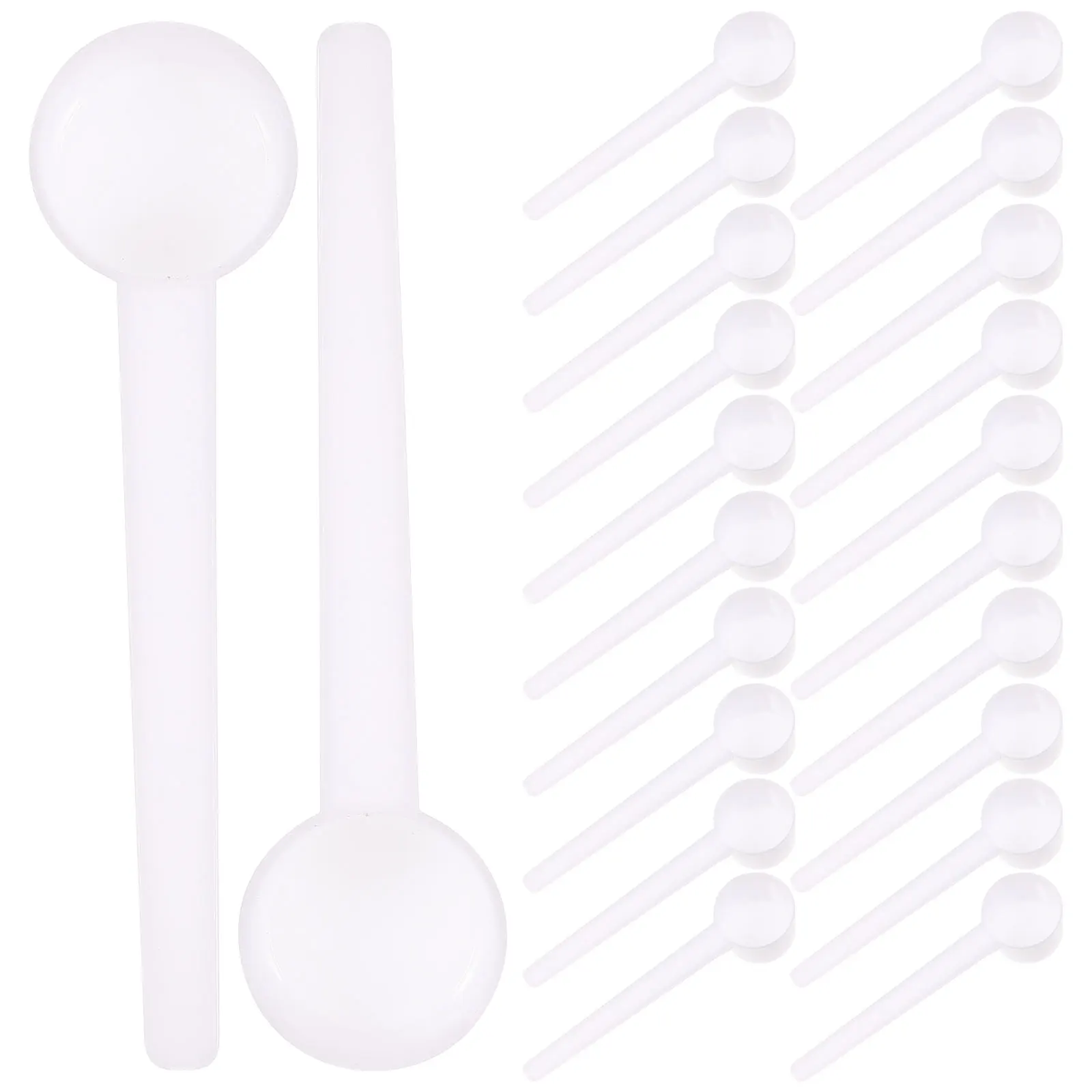 

100 Pcs Measuring Scoops Reusable Plastic Food Safety Material for Milk Coffee Flour Baking Soda Easy Clean