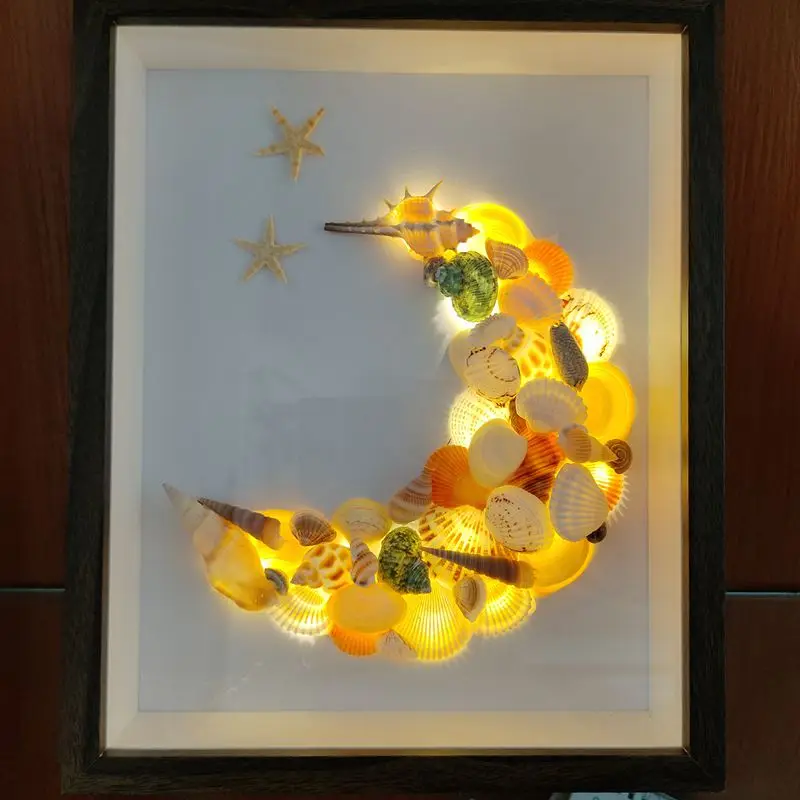 Handmade DIY Painting with Photo Frame, Small Night Lamp Material, Creative tourist Souvenir Gift