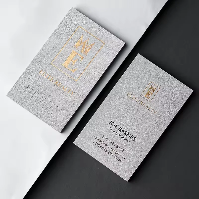 Custom Luxury Business Cards 200gsm Thick Paper Gold Silver Foil Stamping Personalized Logo Text Printing Visiting Name Cards