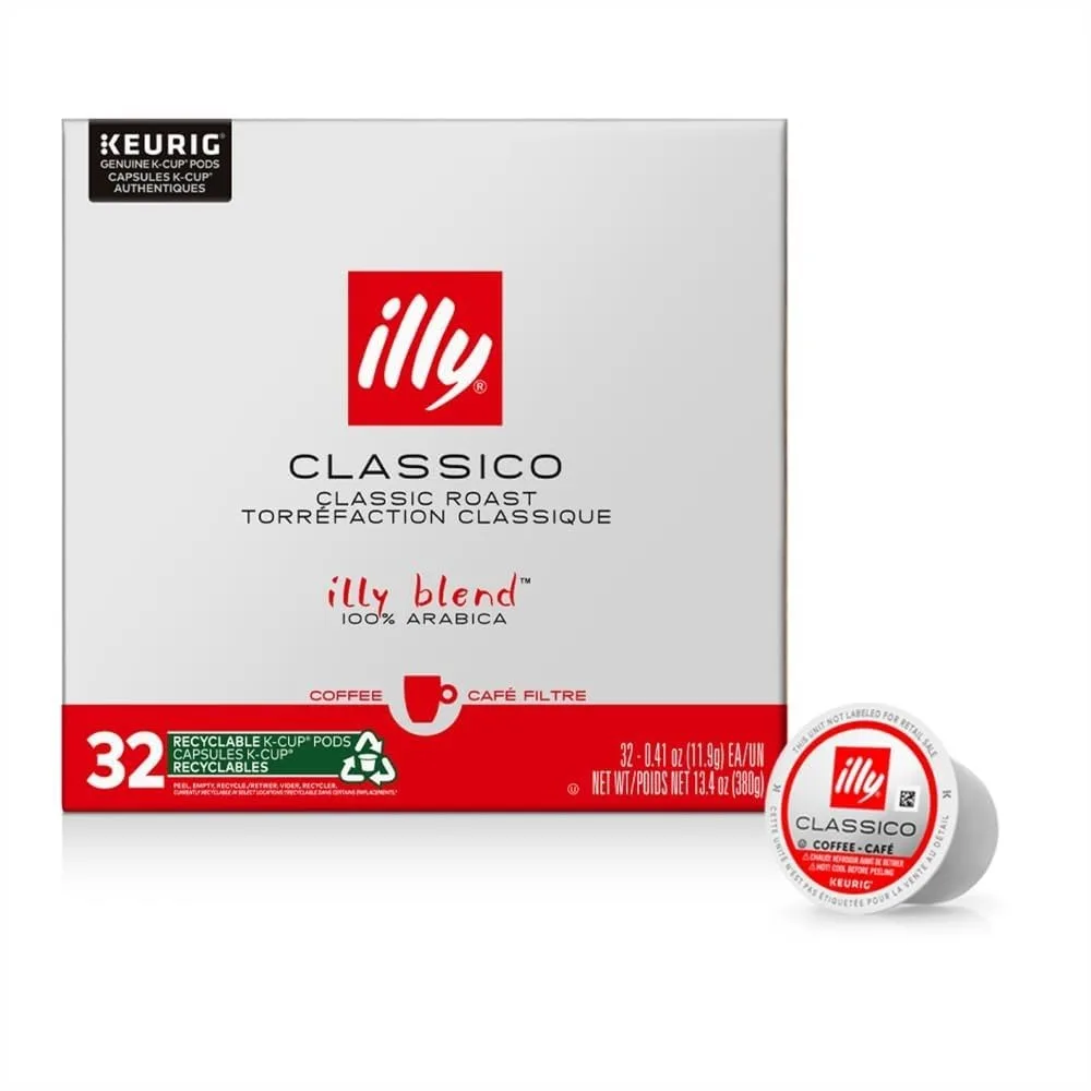 

Coffee K Cup Pods for Keurig, Classico Medium Roast, 100% Arabica, Premium Italian Coffee, 32 Count