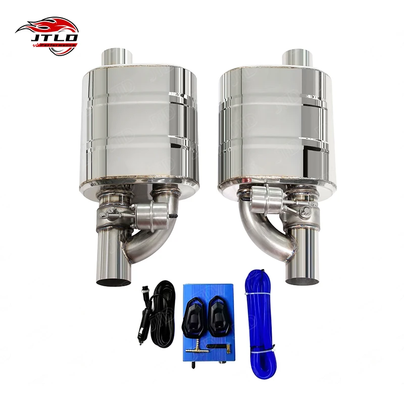 

2.5/3 Inch Stainless Steel 304 Valved Muffler Universal Fit Exhaust Pipes With Pneumatic Vacuum Controller
